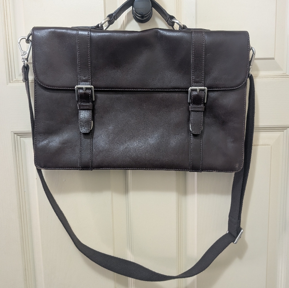 Fossil leather briefcase